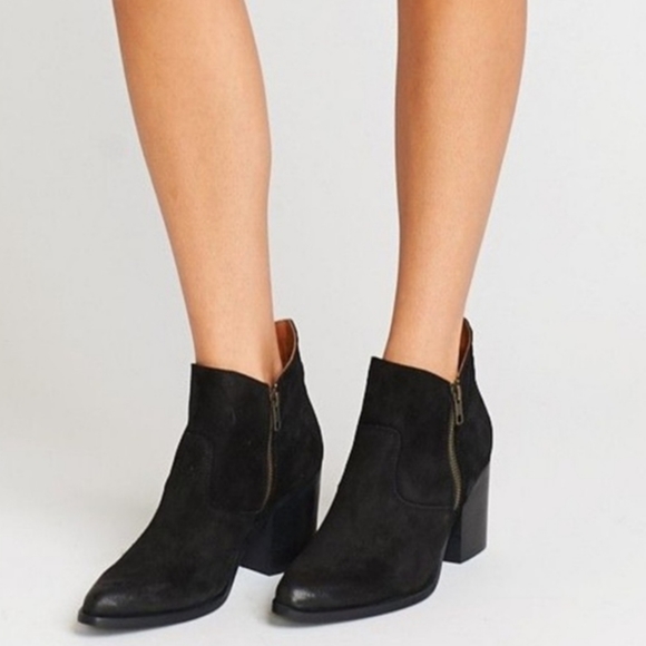 🖤STEVE MADDEN Pierce Black Suede Block Heel Ankle Boots Size 9.5 - Picture 13 of 13